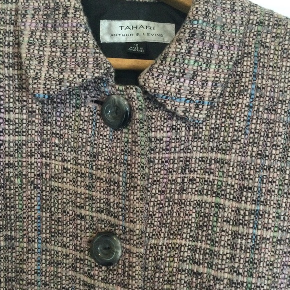 Tahari Tweed Blazer, Size 10 - Picture 6 of 6